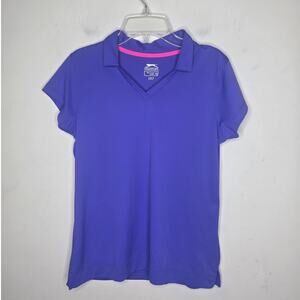 Slazenger purple v-neck short sleeve polo shirt - XL